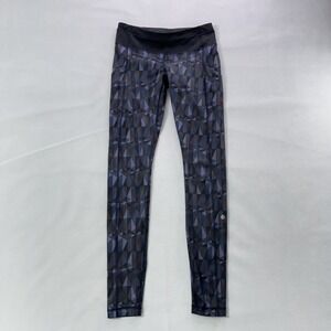 Lululemon Speed Tight Women 6 Stained Glass / Black Pockets